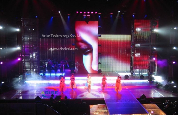 SMD LED mesh dance floor Curtain LED Display P481mm P568mm P6944mm P78mm P125mm ariseledcom