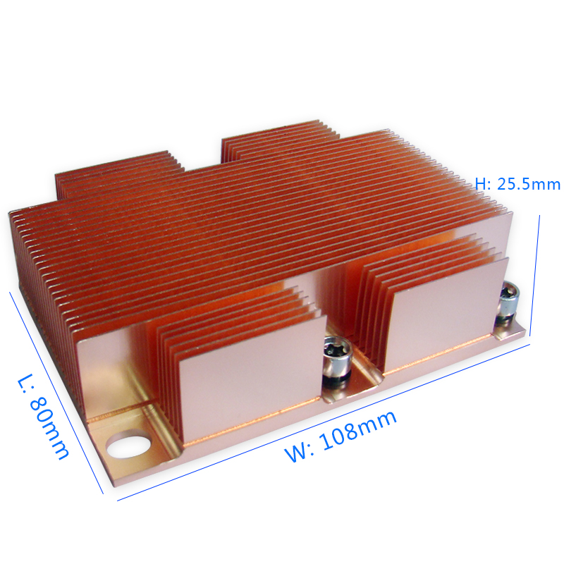 2017 Newest copperAluminum intel LGA 3647 Socket skive fin heat sink