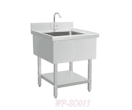 Stainless Steel Single Sink with Without Under Shelf