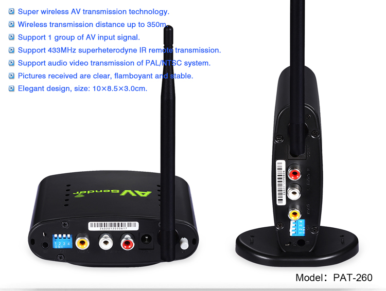 PAKITE Multi Room 350 Meter AV Transmitter Receiver PAT260