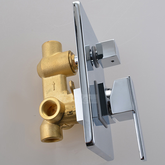 Wall Mounted Bathroom 2 Way Concealed Bath Shower Valve Mixer with Diverter