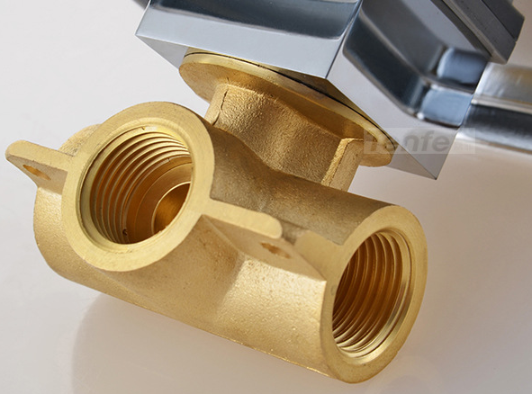Square Shape 2 Way 4 Port Concealed Brass Bath Shower Diverter Valve Mixer