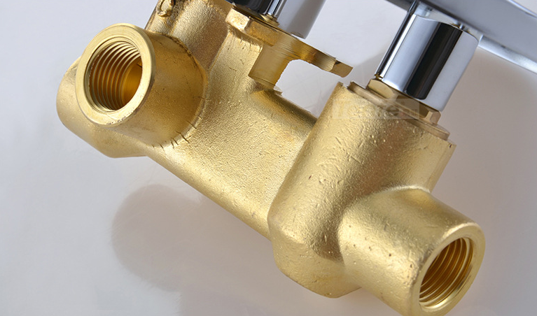 Concealed shower set two functions shower thermostatic valve