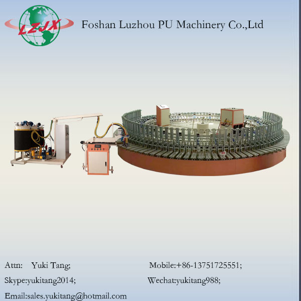 Rotary Type Automatic PU SingleDouble Density Shoes Injection Moulding Machine