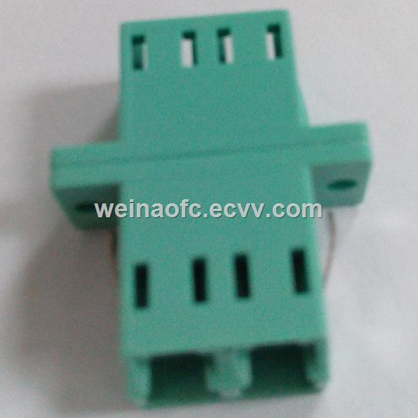 Fiber Optic Adapter LCLC Duplex SC Footprint OM3 Aqua Plastic Housing
