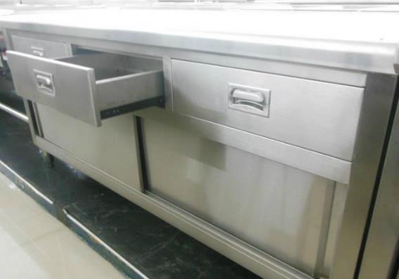 Stainless Steel Kitchen Working Table with Cabinet and Drawers