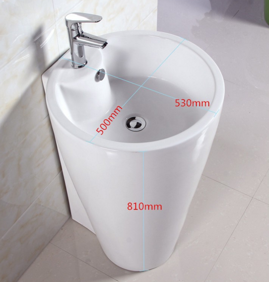 Floor standing wash basin design for hotel