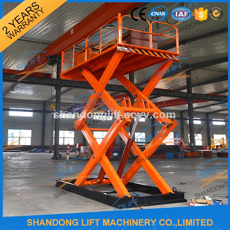 hydraulic scissor lift platform hydraulic warehouse cargo lift