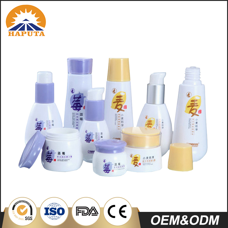Opaque Cosmetic Plastic LotionSpray Pump Bottle And Cream Jar Sets