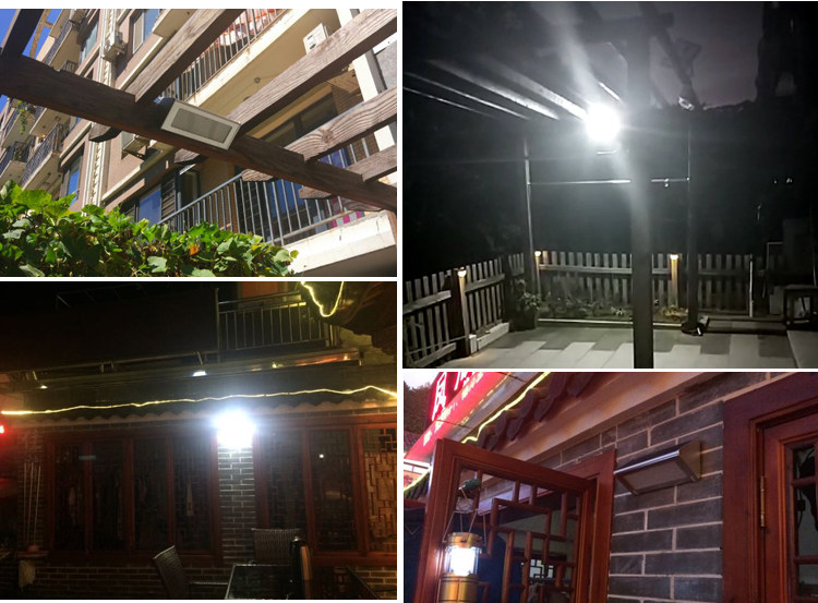 1000LM Radar Sensor 48LED Solar Wall Light Alluminum Alloy Wireless Security Garden Wall Mounted Yard Lamp