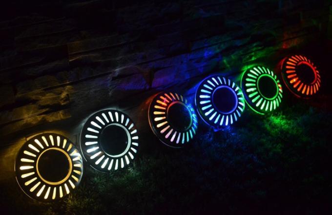 solar wall lights ASC004 UFO RGB solar underground light solar pathway light solar deck light solar stair light