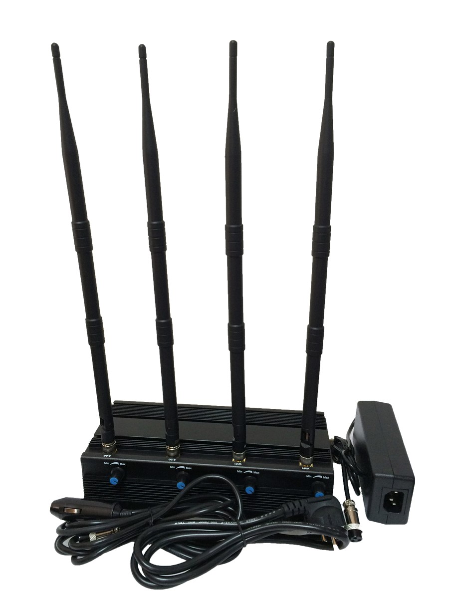 4 Antenans Adjustable 52G58G 24G WiFi Jammer