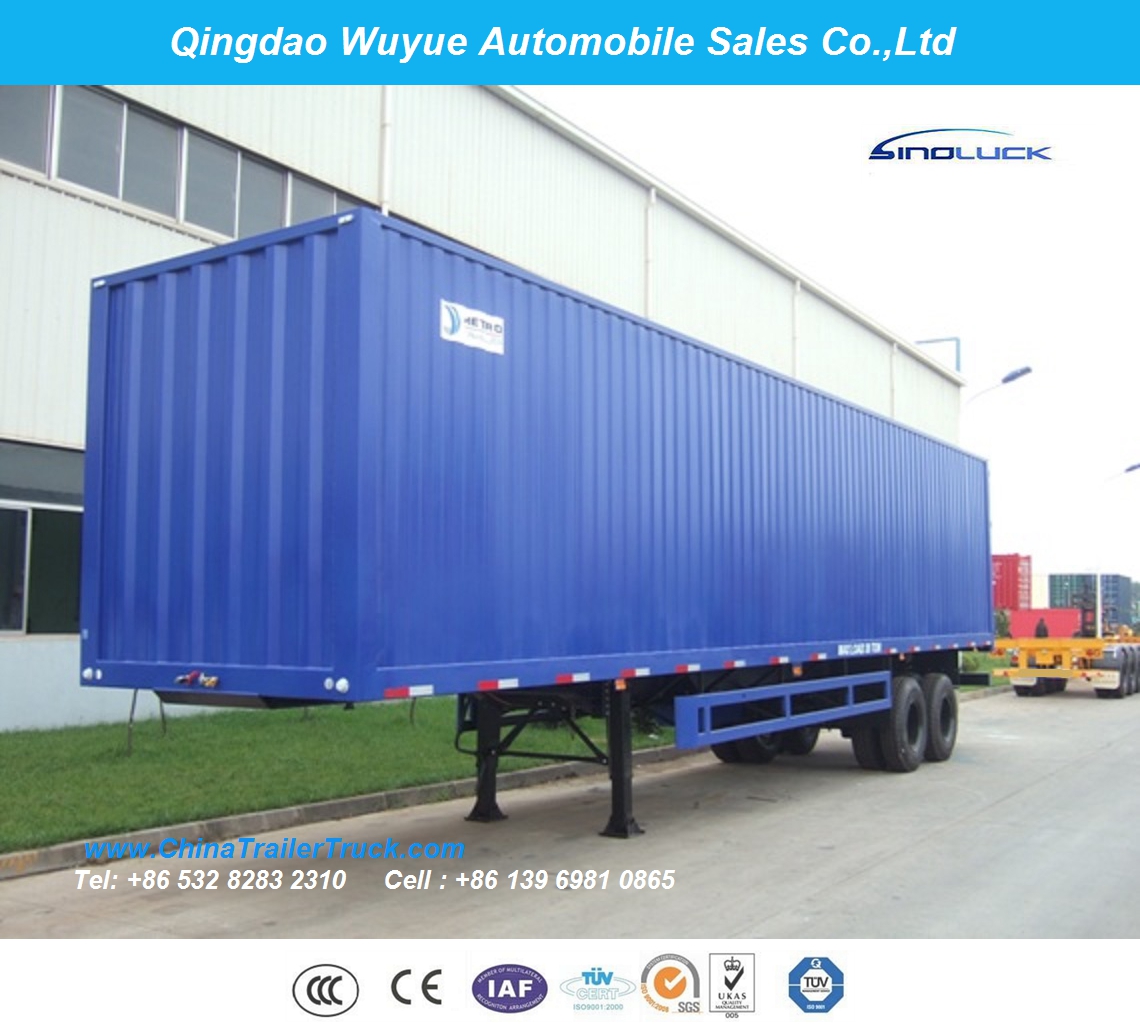 125 Meter 3 Axle Box Semitrailer or Van Truck Semi Trailer