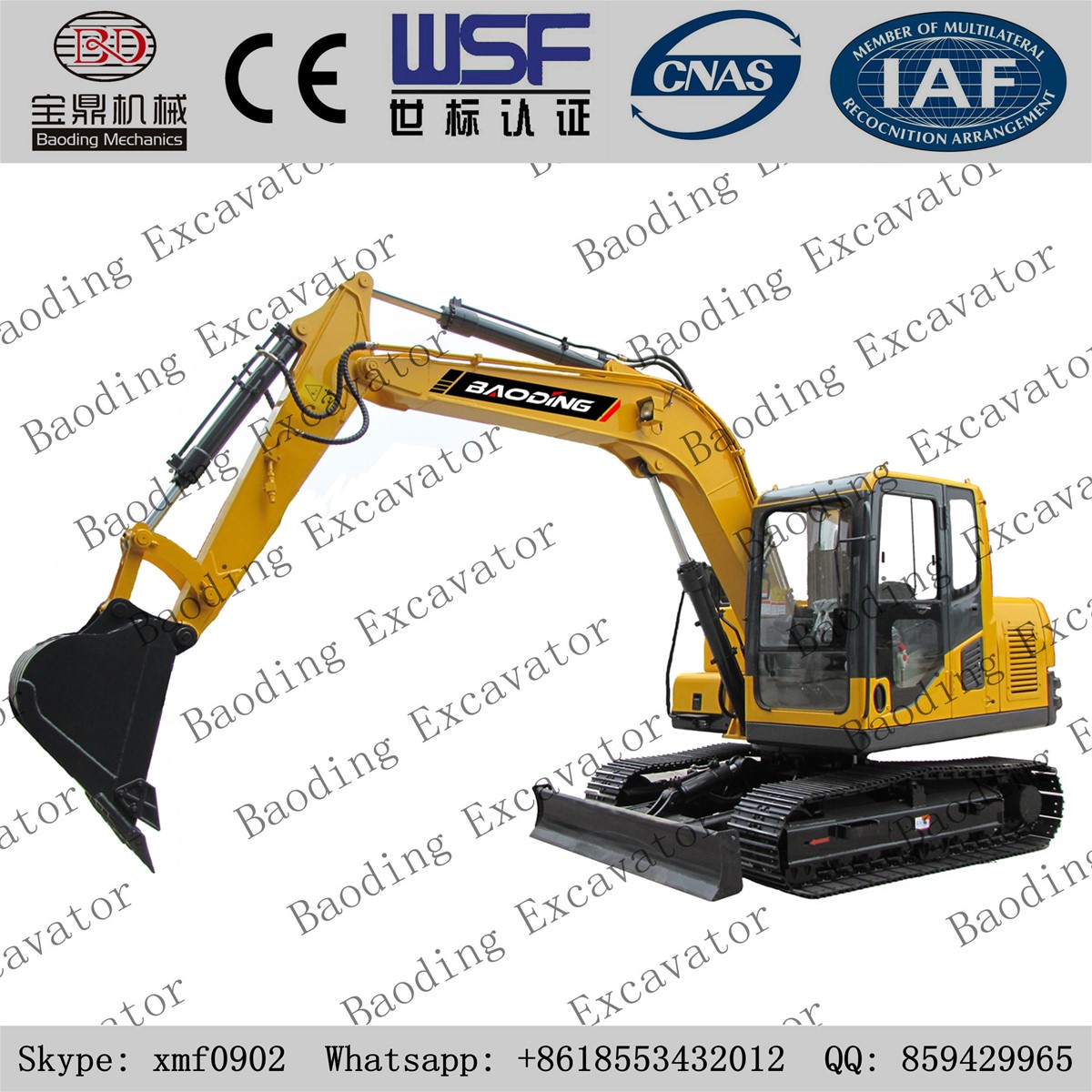 High speed yellow 05m3 bucket crawler hydraulic excavator with ISO9001 certificate