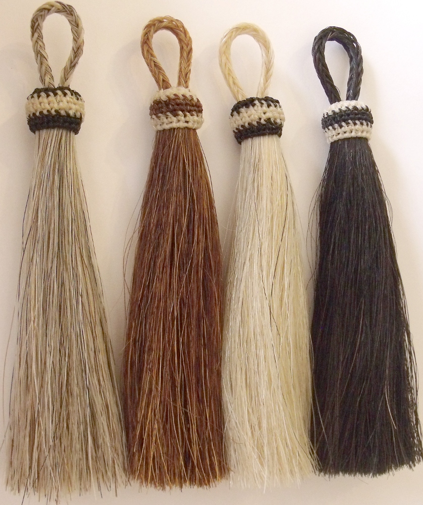 25 natural horse hair tassels for jewelry