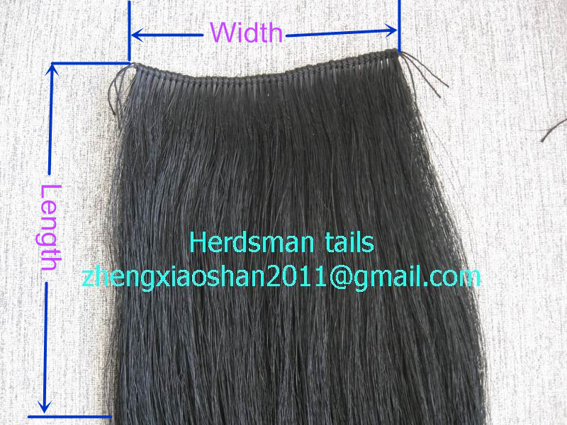 Horse hair wefts for rocking horses