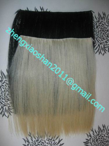 Horse hair wefts for rocking horses