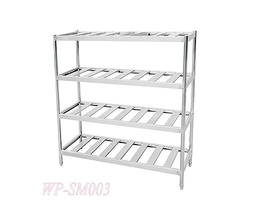 Four Layers Stainless Steel Shelf with Punched Hole