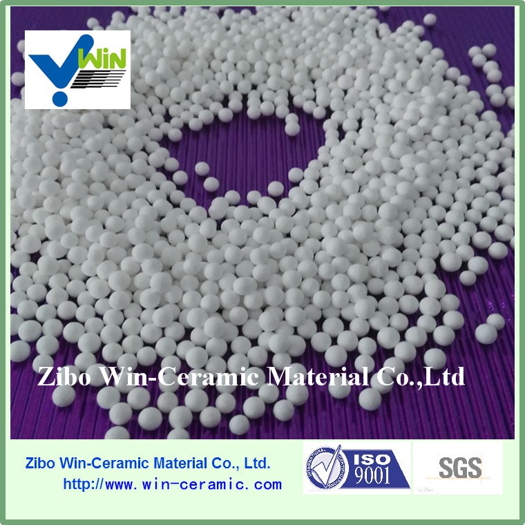 Large surface area activated alumina ball for hydrogen peroxide absorption
