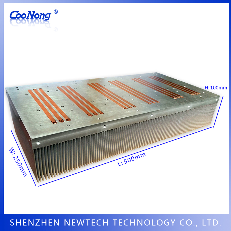 Hot Selling Aluminum Skive Technology Custom High Power Igbt Apf Large Heat Sink With Heat Pipe