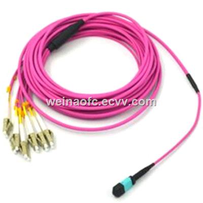 Fiber Optic Patch Cord MPOLC multimode OM4 12 Cores