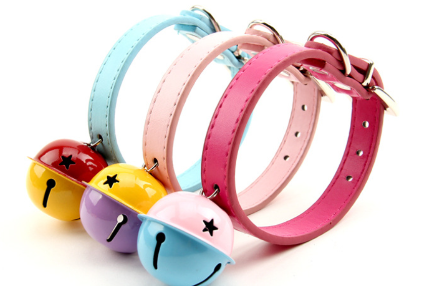 PET Collar PET Colorful Big Bell Dog Cat Collars and Leash