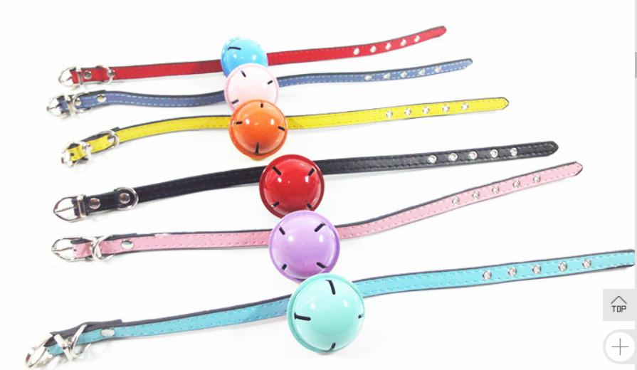 PET Collar PET Colorful Big Bell Dog Cat Collars and Leash