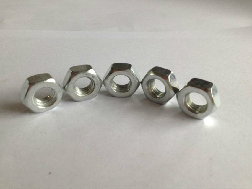 Galvanized Hex Nuts with three colors 