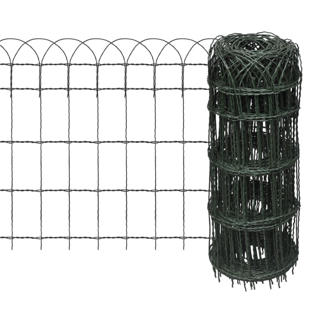 Garden Border Fencing Green PVC Coated Lawn Edging Fence