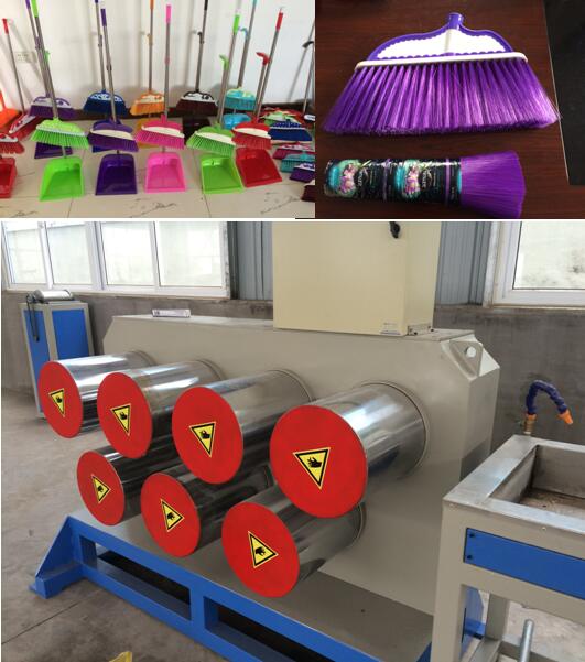 Plastic brush filament making machine