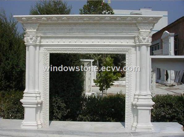 China White Marble Mantle