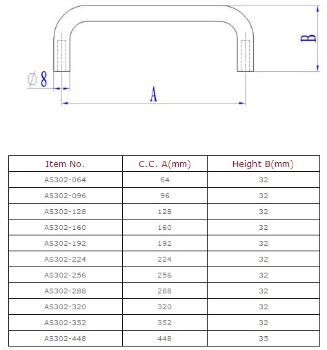 Steel D handle wire pull 