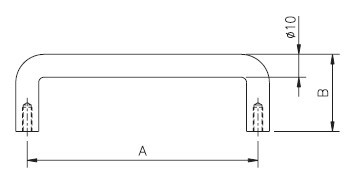 Steel D handle wire pull 