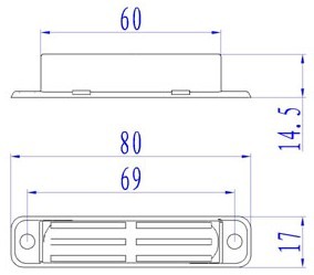 Stainless steel magnetic door catcher