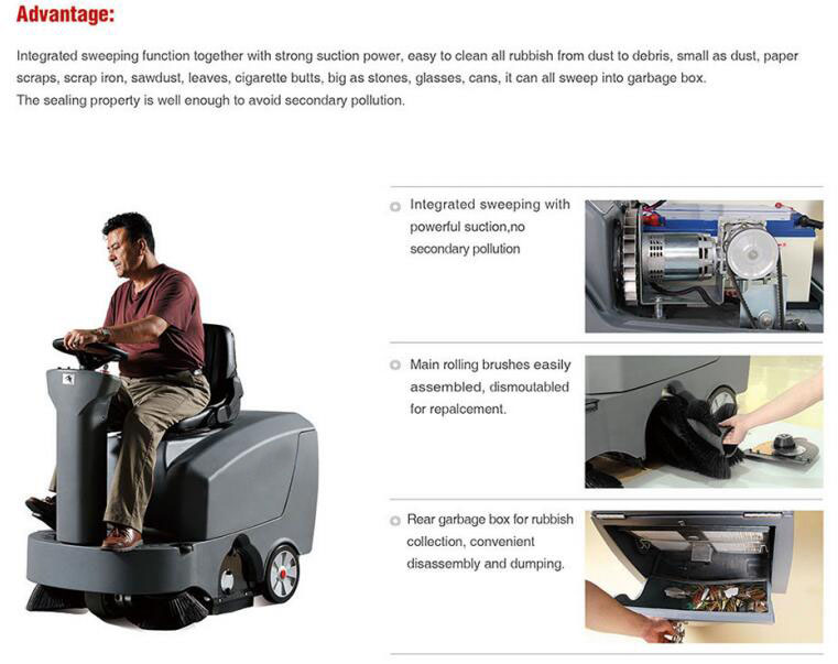 DB100 Auto flexible floor sweeper