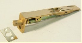Square brass door flush bolt