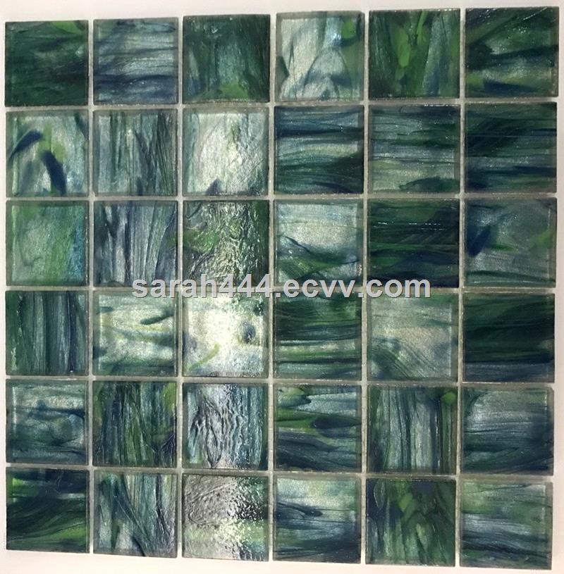 Stained glass mosaics for swimming pool