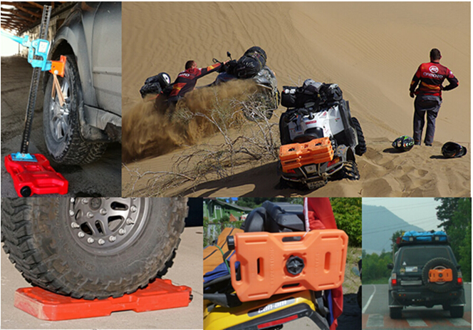 car spare parts Multifunctional jerry can used as 4x4 sand track lift jack base jerry can