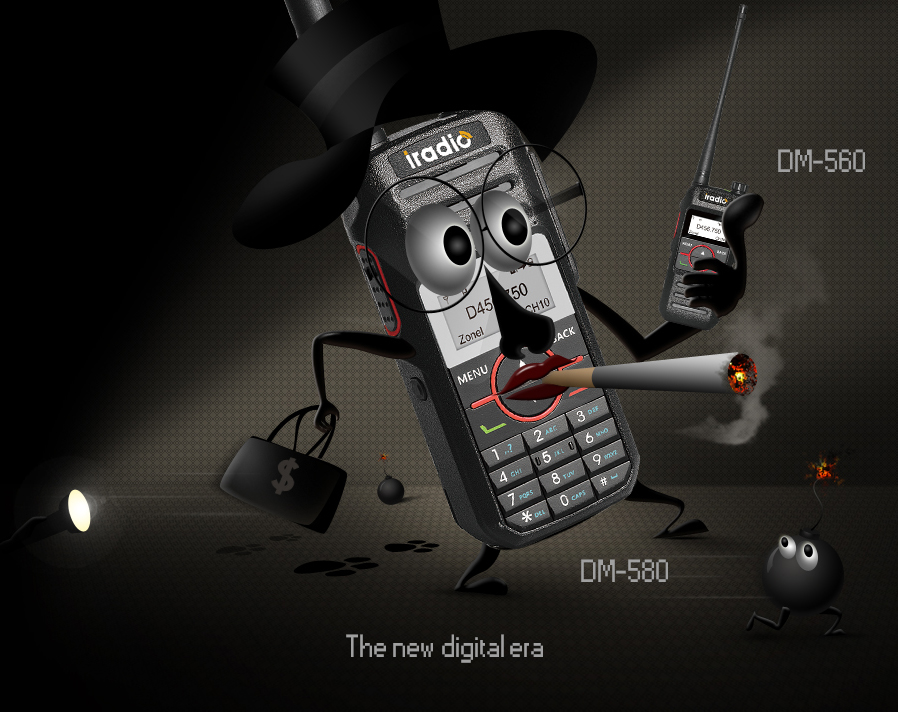 DM580 DMR with encryption two way radios waterproof walkie talkie