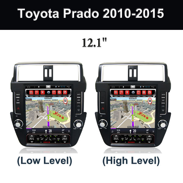 Tesla screen Car Integrated GPS Navigation 121 inch Toyota Prado 20102015