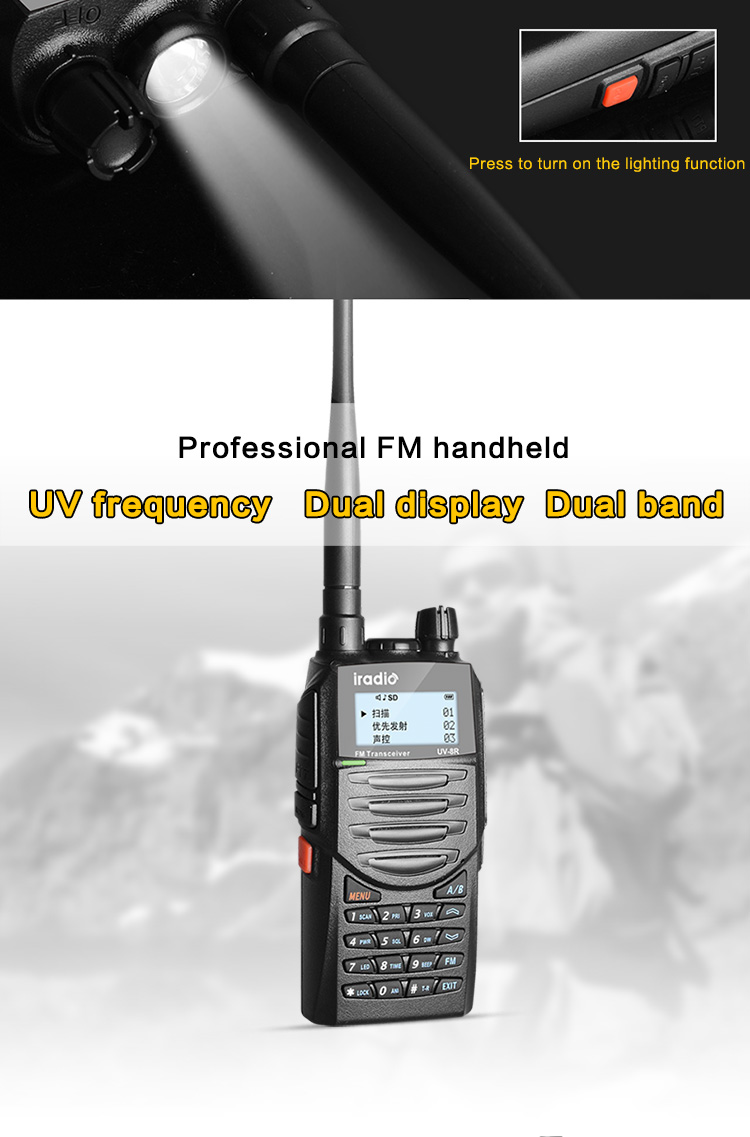 UV8R dual band two way radios walkie talkie