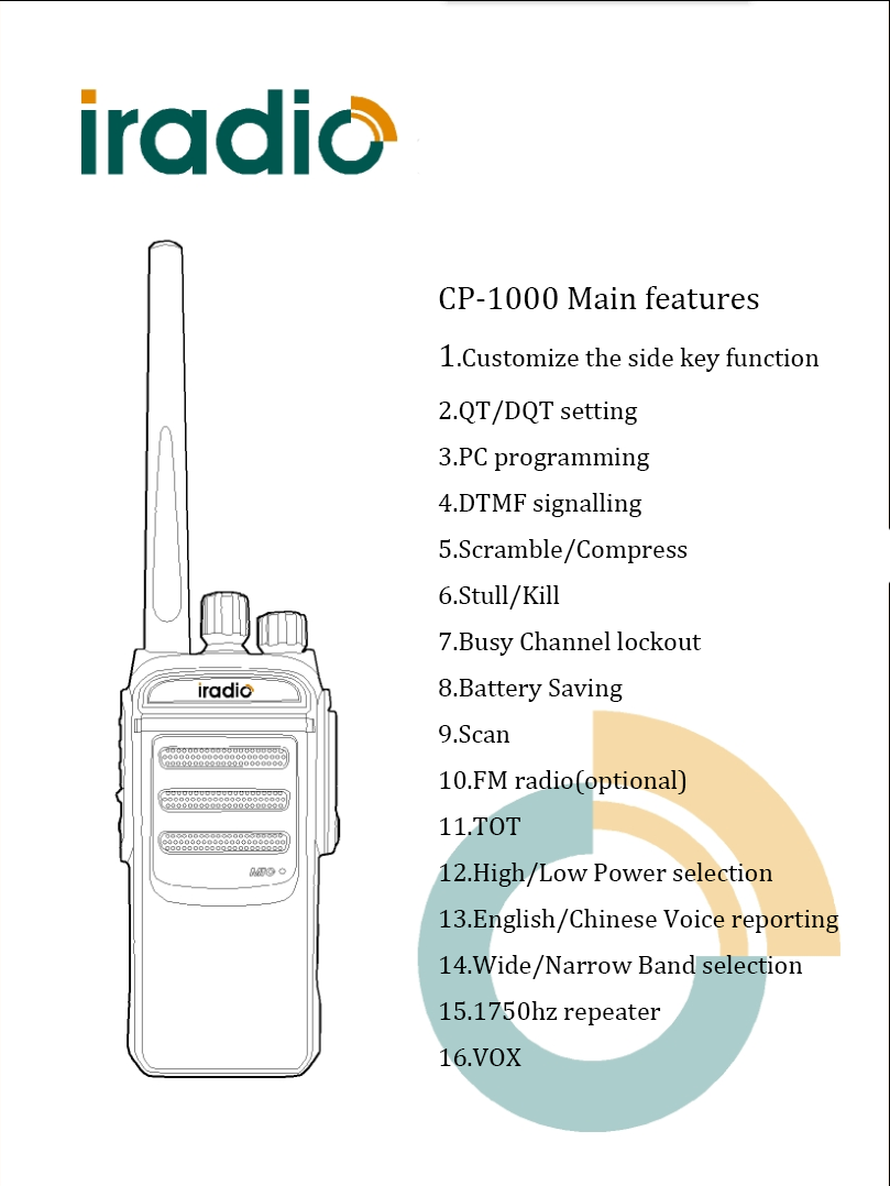waterproof two way radios CP1000 with durable quality
