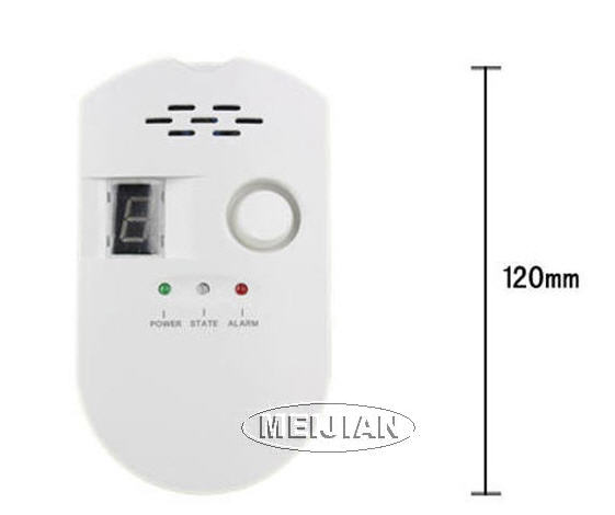 Digital plug in and play independent natural gas leak detector alarm