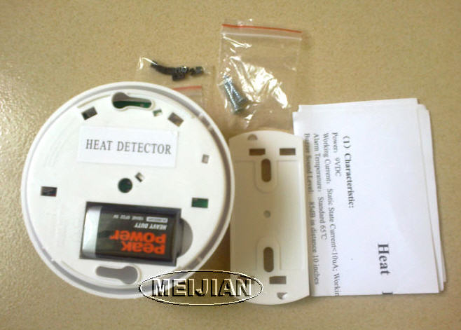 High quality Intelligent standalone heat detector alarm sensor wireless 9V
