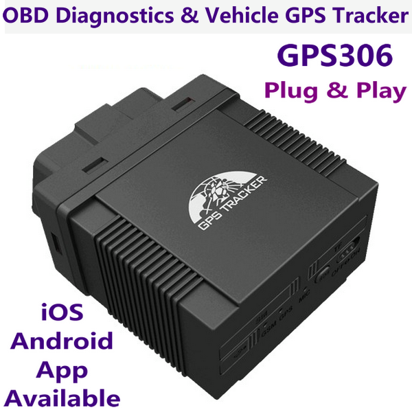 GPS306 OBD2 RealTime Vehicle GPS Tracking Device Plug and Play Car OnBoard Diagnostics Tool W iOSAndroid App