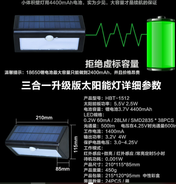 LED Solar light HBT 1512