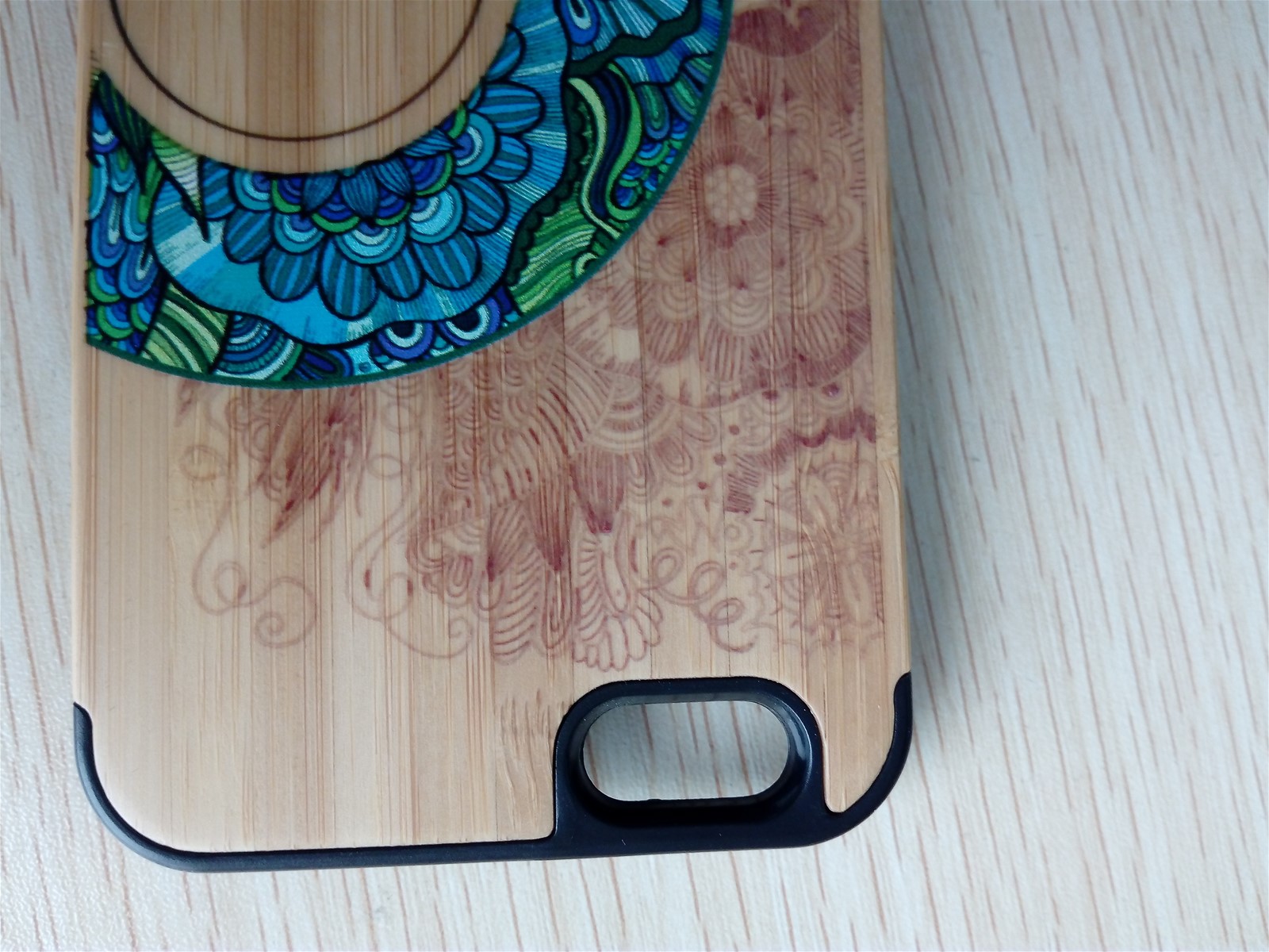 High quality color painting Wooden case for mobile phone