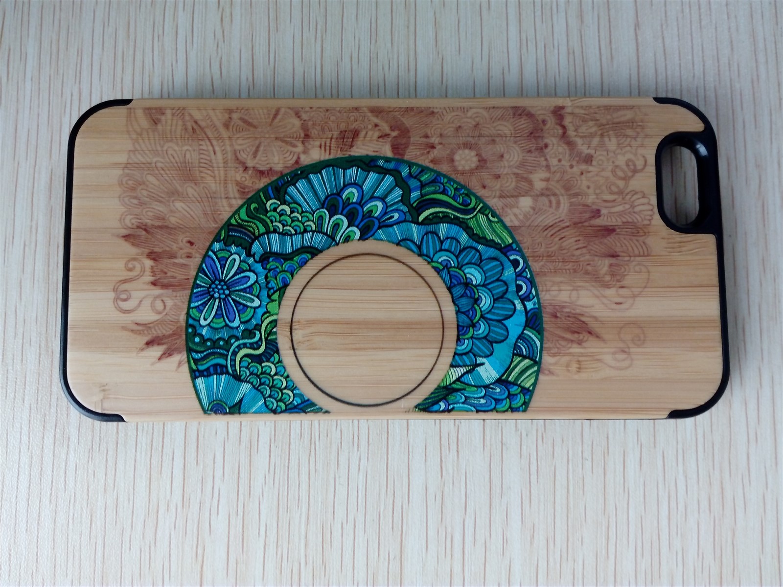 High quality color painting Wooden case for mobile phone