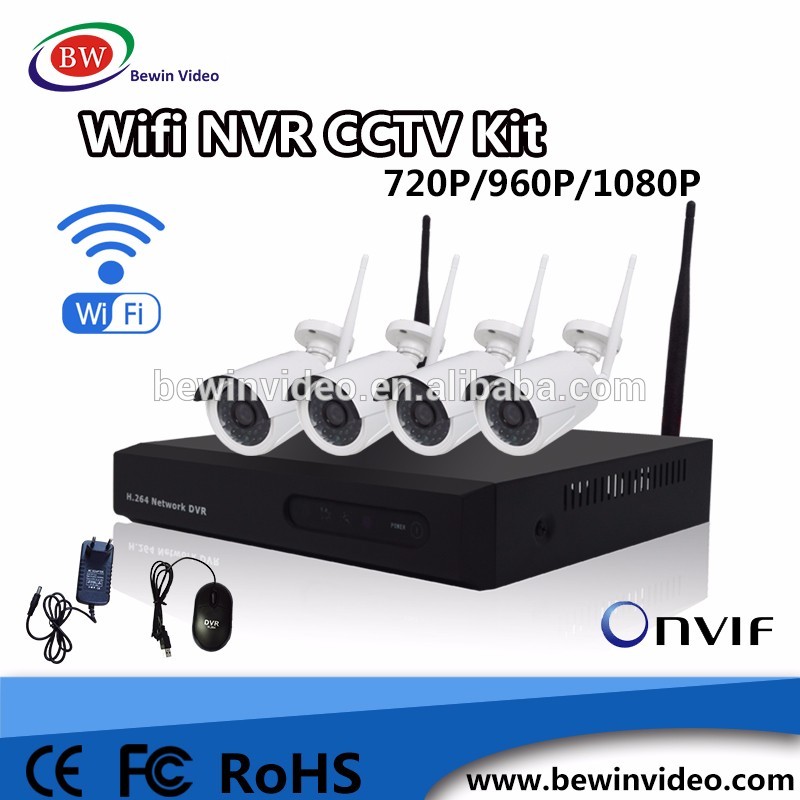 plugplay 720P 960 1080P 4CH HD NVR wifi KIT Wireless nvr 3050m signal P2P 720p WIFI IP Camera Waterproof CCTV