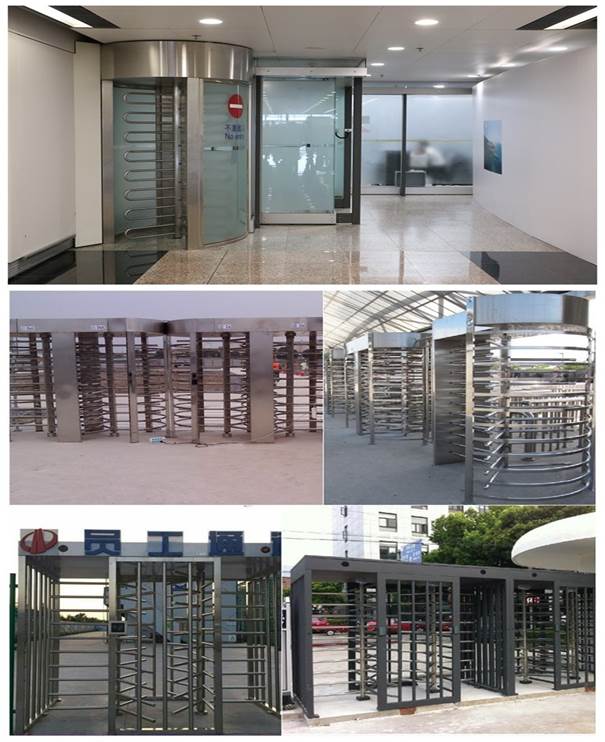 Access Control and Pedestrain Control Squarerack Type Full Height Turnstile
